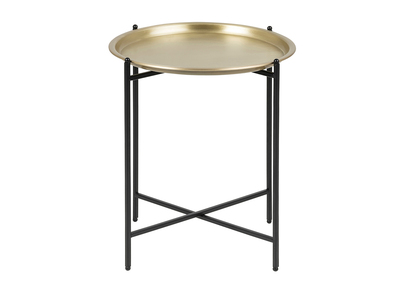 Design-Beistelltisch rund Metall vergoldet LUZ - Design-Beistelltisch rund Metall vergoldet LUZ