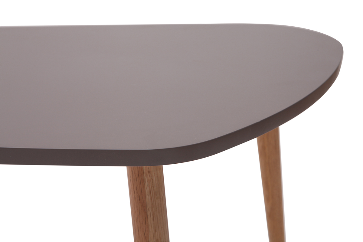 Design-Beistelltische Hellgrau und Naturholz ARTIK