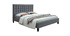 Design-Bett gepolstert Stoff Hellgrau 160 x 200 cm DANAE