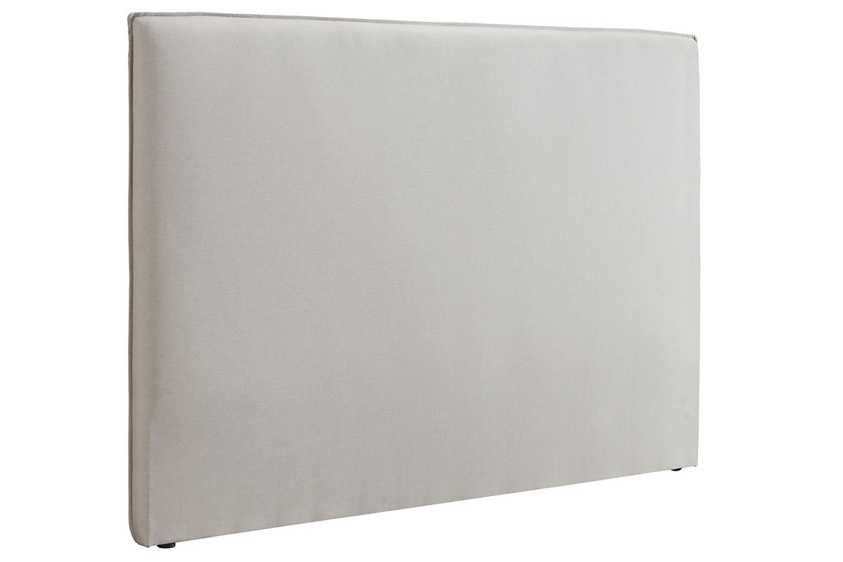 Design-Bettkopfteil 156 aus beigem Stoff ATHENA