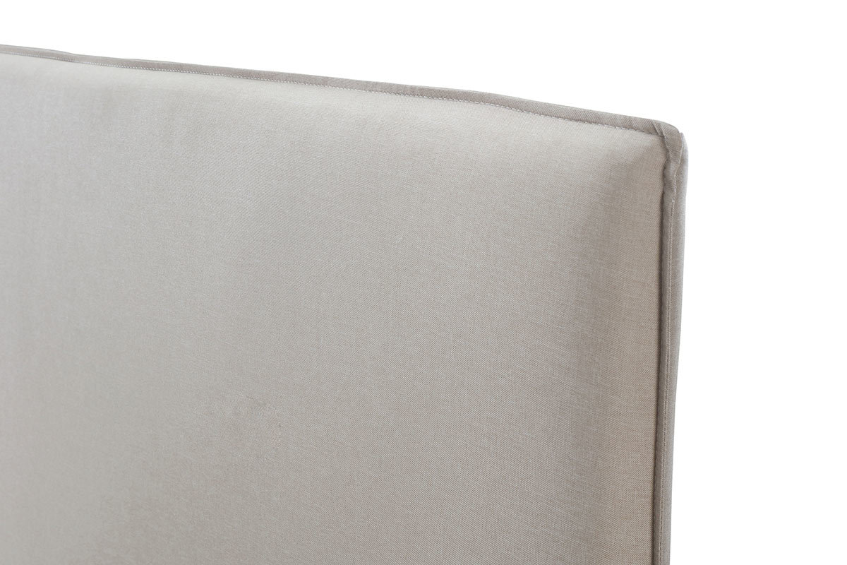 Design-Bettkopfteil 156 aus beigem Stoff ATHENA