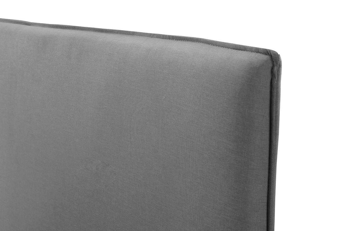 Design-Bettkopfteil 156 aus hellgrauem Stoff ATHENA
