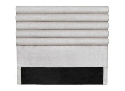 Design-Bettkopfteil aus hellgrauem Stoff 160 cm HORIZON - Design-Bettkopfteil aus hellgrauem Stoff 160 cm HORIZON