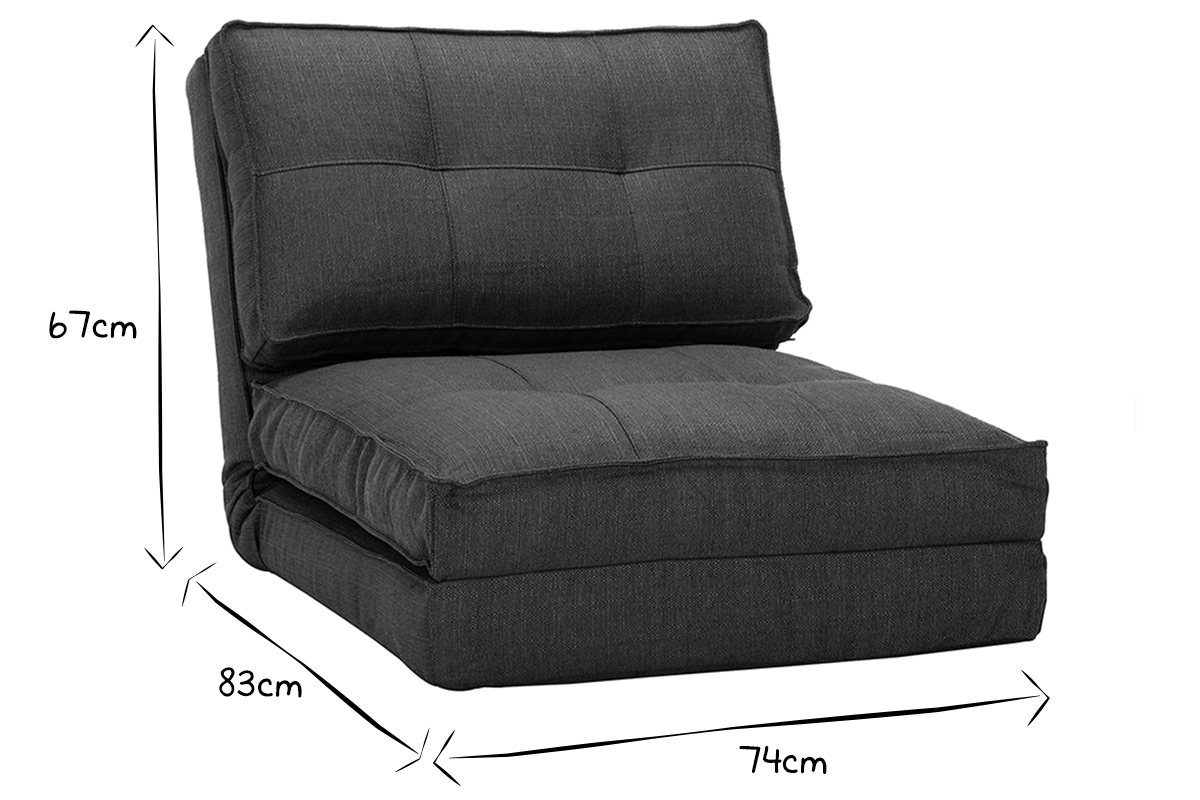 Design-Bettsessel verstellbar Anthrazitgrau SALLY