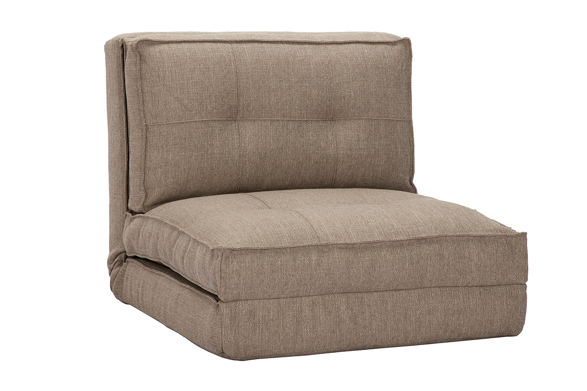 Design-Bettsessel verstellbar Taupe SALLY