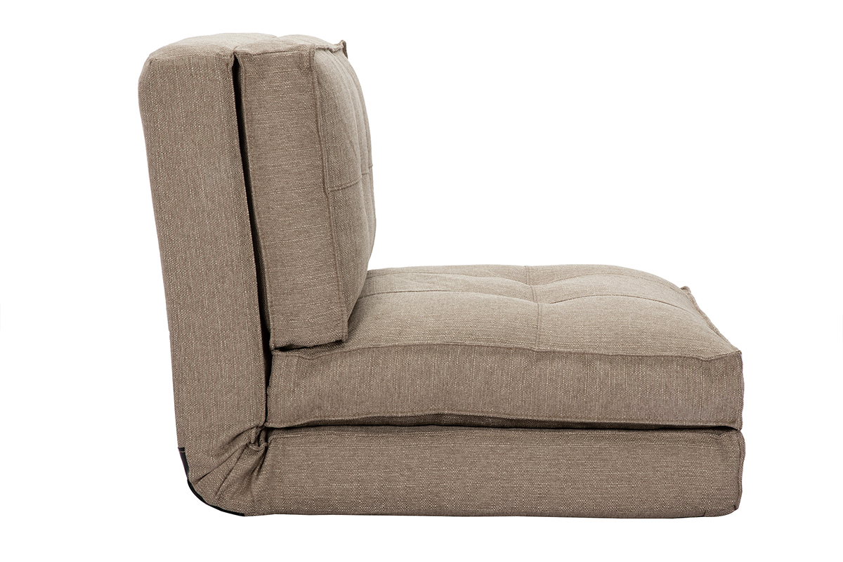 Design-Bettsessel verstellbar Taupe SALLY