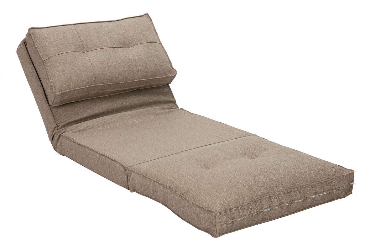 Design-Bettsessel verstellbar Taupe SALLY