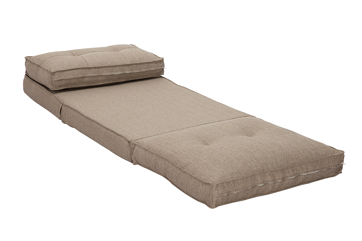 Design-Bettsessel verstellbar Taupe SALLY