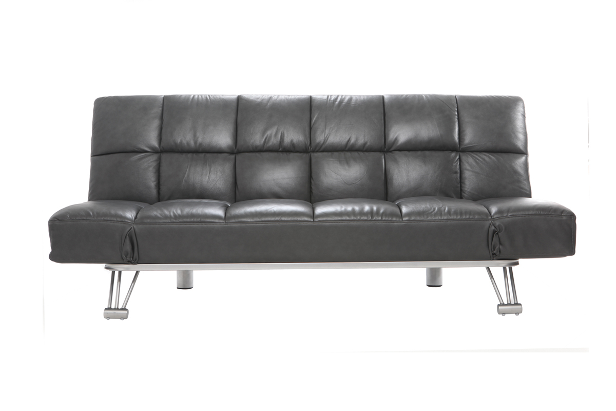 Design-Bettsofa aus grauem Rindsleder MANHATTAN