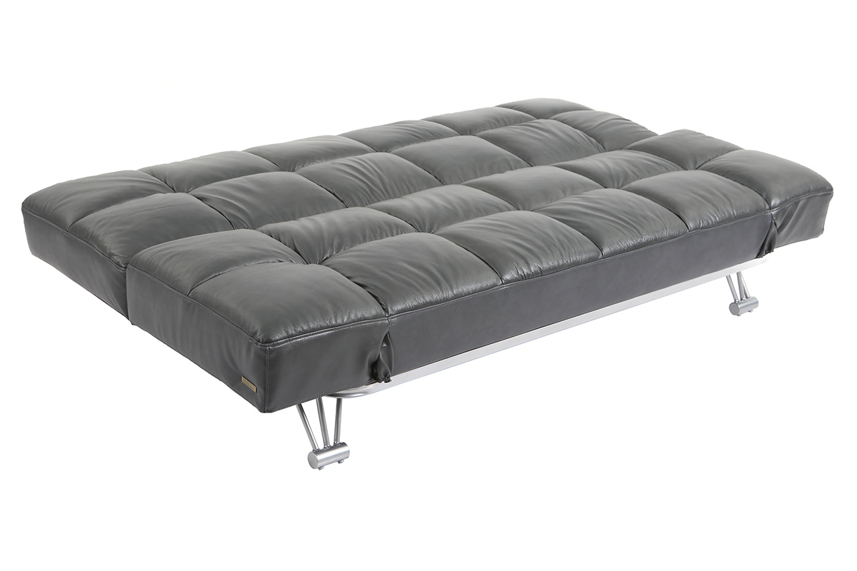 Design-Bettsofa aus grauem Rindsleder MANHATTAN