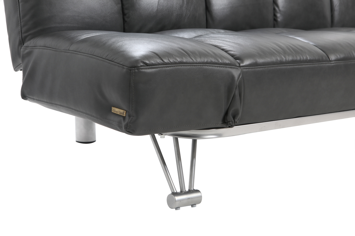 Design-Bettsofa aus grauem Rindsleder MANHATTAN