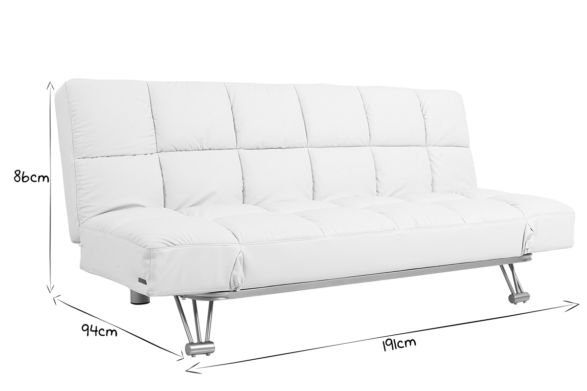 Design-Bettsofa aus grauem Rindsleder MANHATTAN
