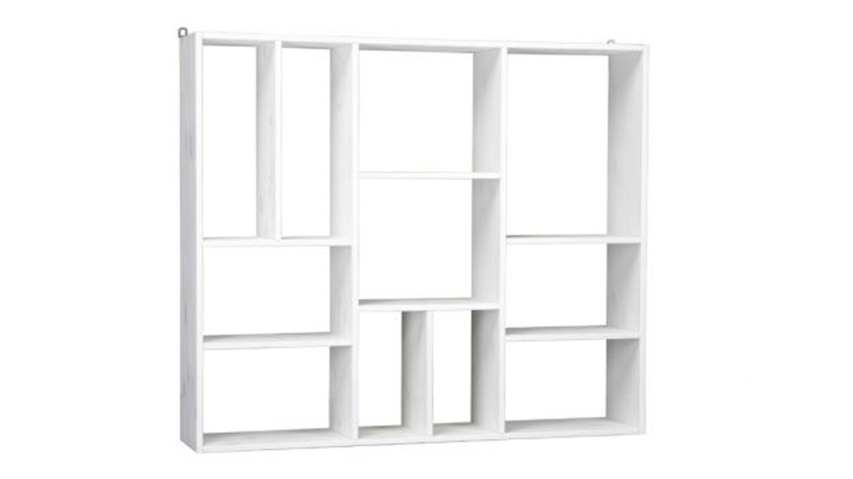 Design-Bücherregal geschachtelt aus Holz Weiß CASYM