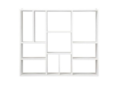 Design-B&uuml;cherregal geschachtelt aus Holz Wei&szlig; CASYM