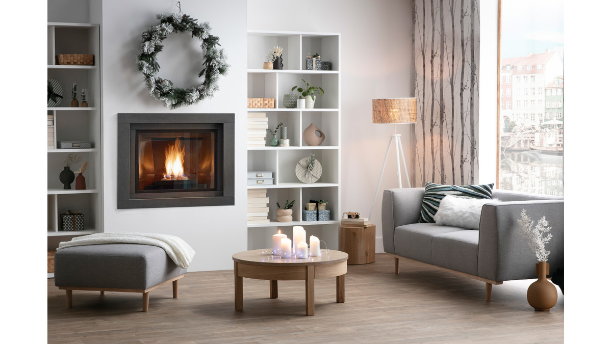 Design-Bcherregal Holz Wei EPURE