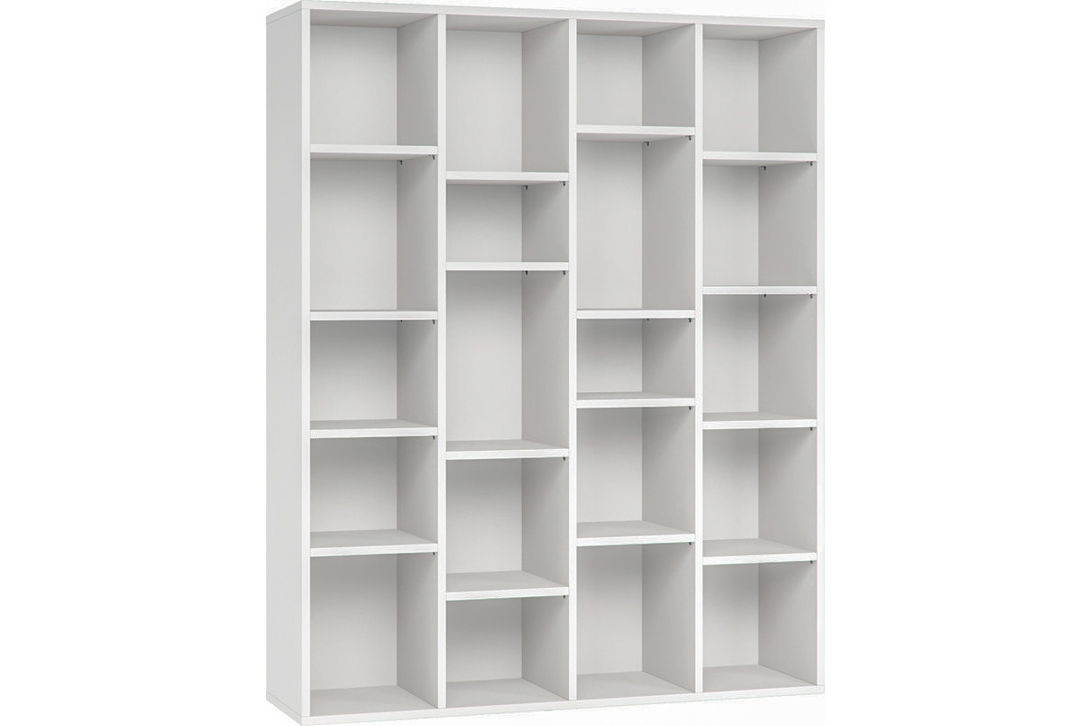 Design-Bcherregal Holz Wei RYTHM