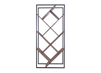 Design-B&uuml;cherregal MDF Holz und Metall schwarz TAULA