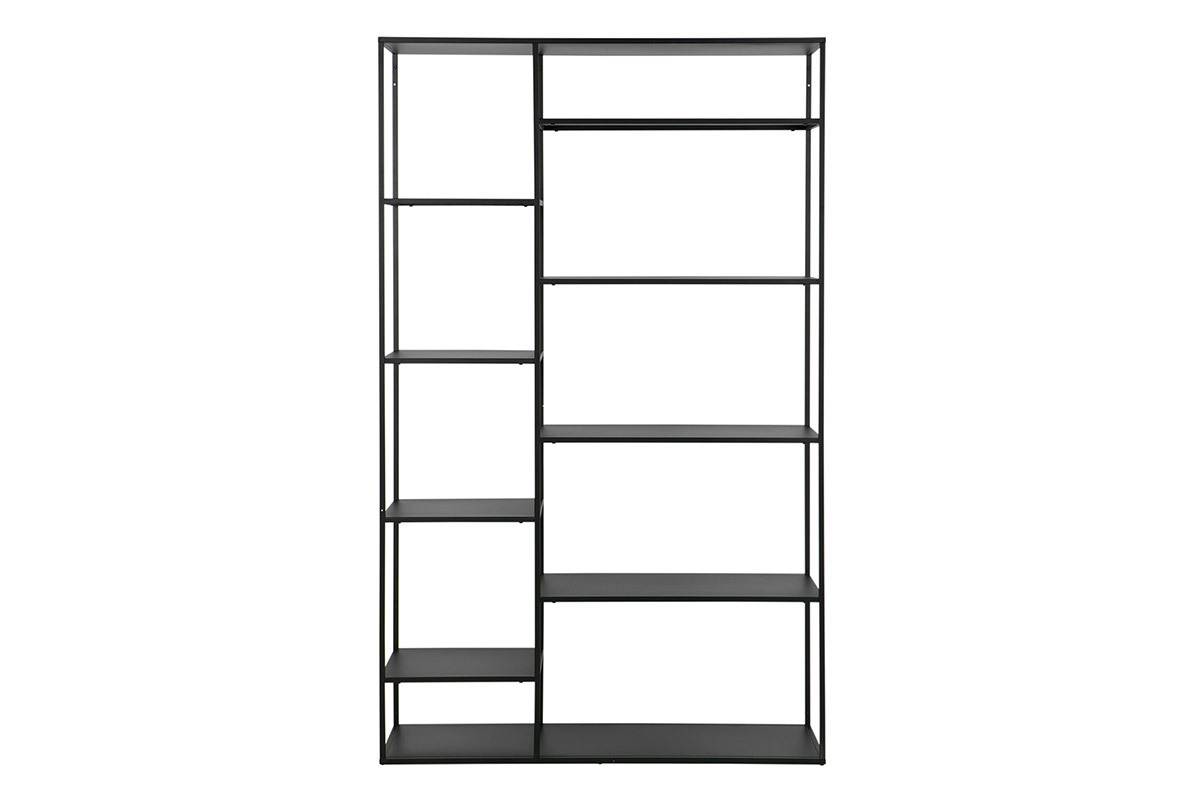 Design-Bcherregal Metall Schwarz ZEPPELIN