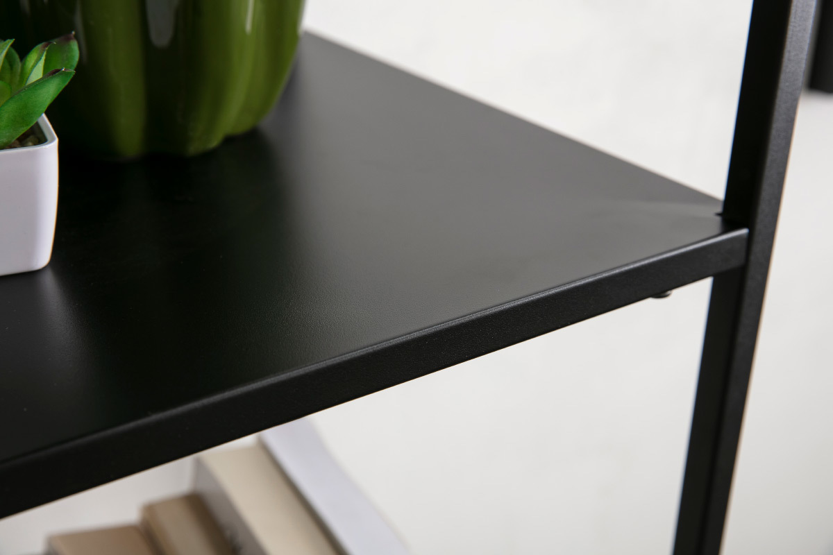 Design-Bcherregal Metall Schwarz ZEPPELIN