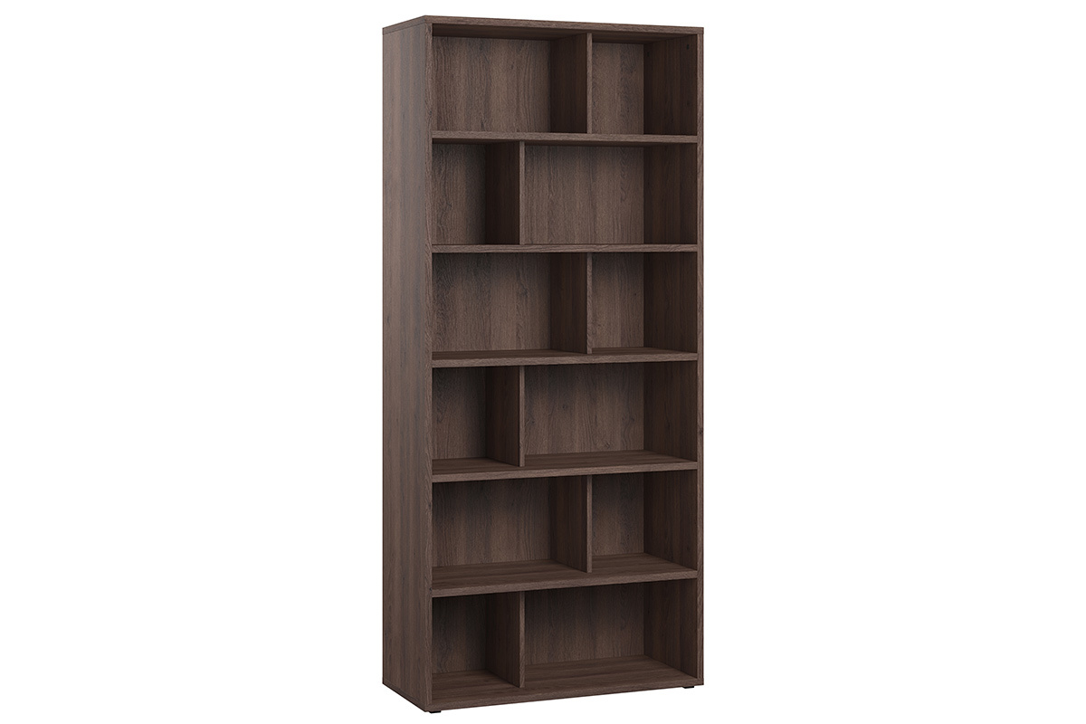 Design-Bcherregal mit dunkler Nussbaumholz-Fertigung B92 cm EPURE