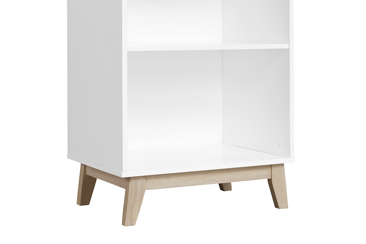 Design-Bcherregal Wei mit 4 Ablageflchen LEENA