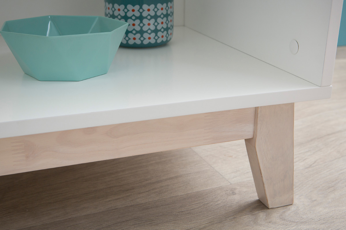 Design-Bcherregal Wei mit 4 Ablageflchen LEENA