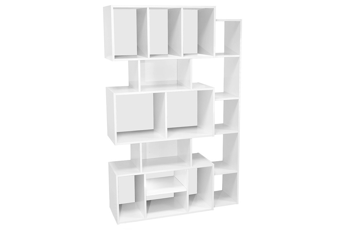 Design-Bcherregal wei mit schwarzem oder weiem Hintergrund FOLCO