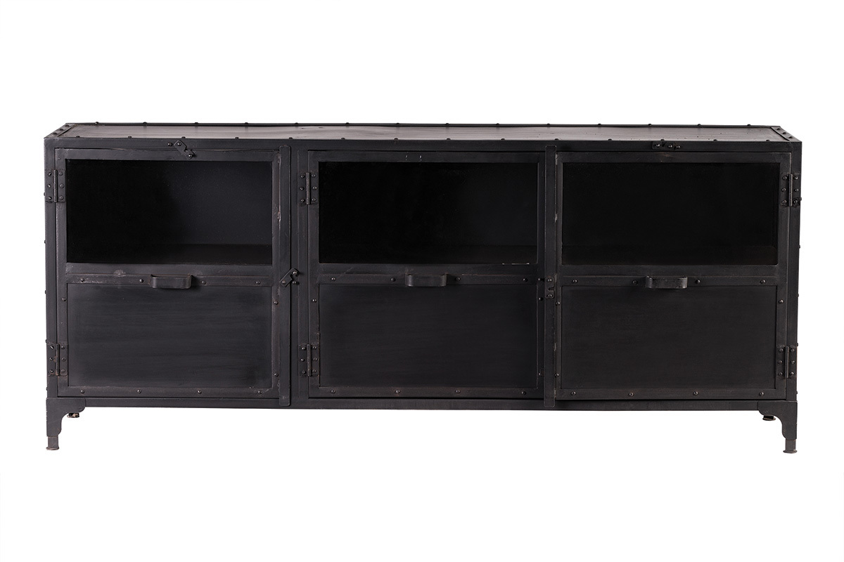 Design-Buffet Metall Schwarz FACTORY