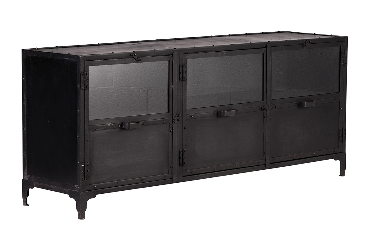 Design-Buffet Metall Schwarz FACTORY