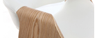 Design-Bürosessel ARAMIS, weißes PU/helles Holz