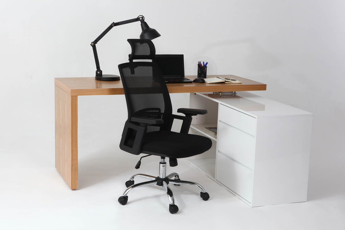 Design-Brosessel ergonomisch Schwarz TITAN