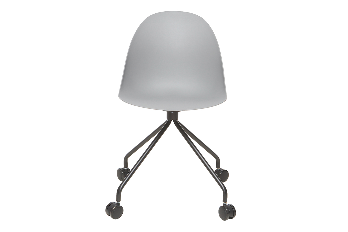 Design-Brosessel Grau und Schwarz CONCHA