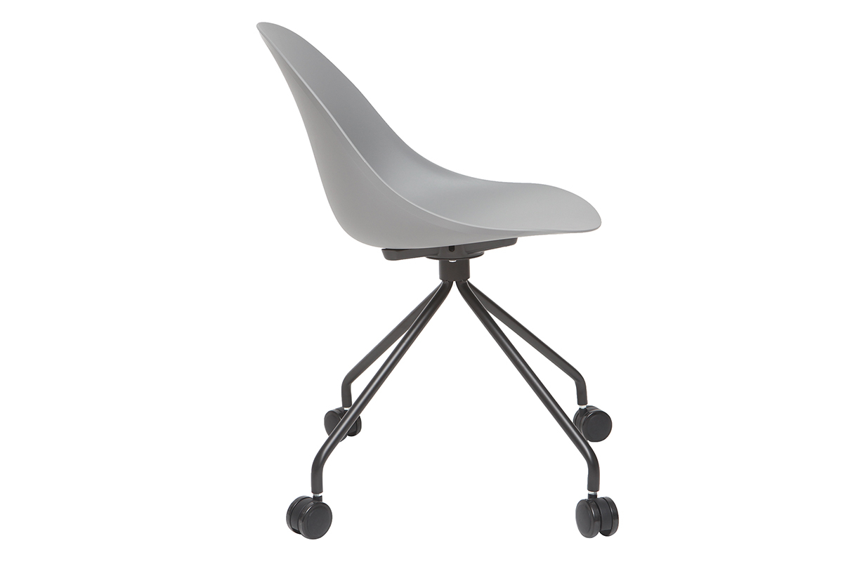 Design-Brosessel Grau und Schwarz CONCHA