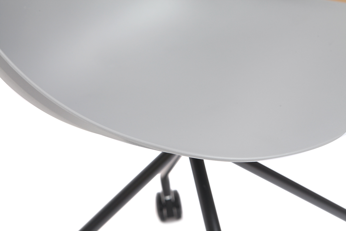 Design-Brosessel Grau und Schwarz CONCHA