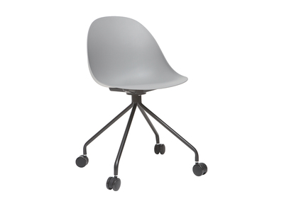 Design-Bürosessel Grau und Schwarz CONCHA - Design-Bürosessel Grau und Schwarz CONCHA