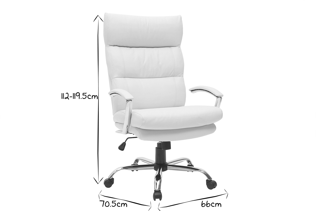 Design-Brosessel Leder Wei TILIO