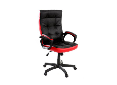Design-Bürosessel LORENZO Schwarz und Rot - Design-Bürosessel LORENZO Schwarz und Rot
