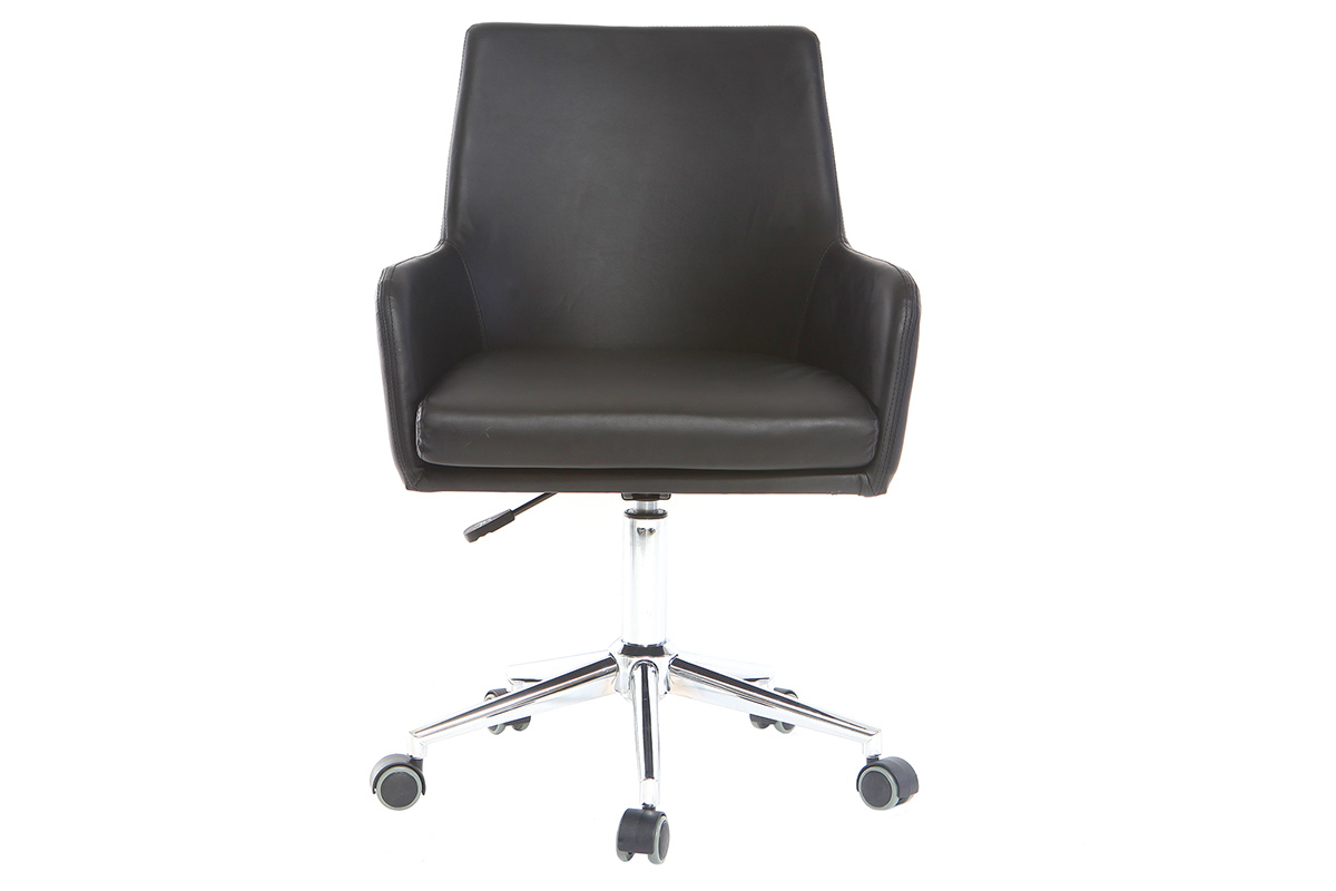 Design-Brosessel PU Schwarz SHANA