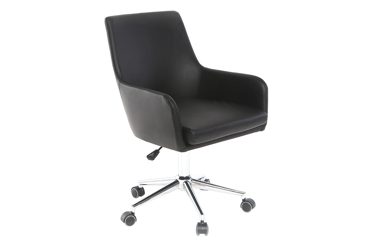 Design-Brosessel PU Schwarz SHANA