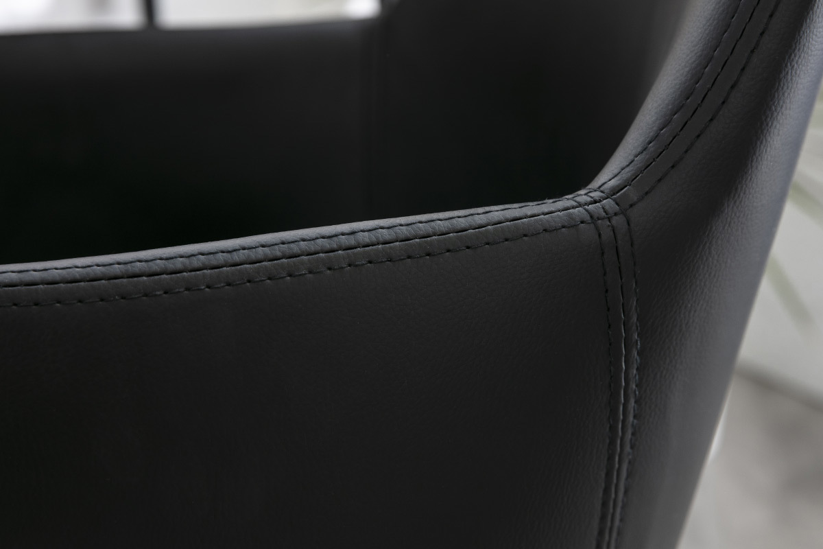 Design-Brosessel PU Schwarz SHANA