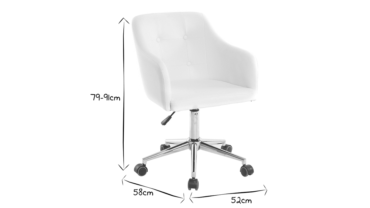 Design-Brosessel PU Wei BALTIK