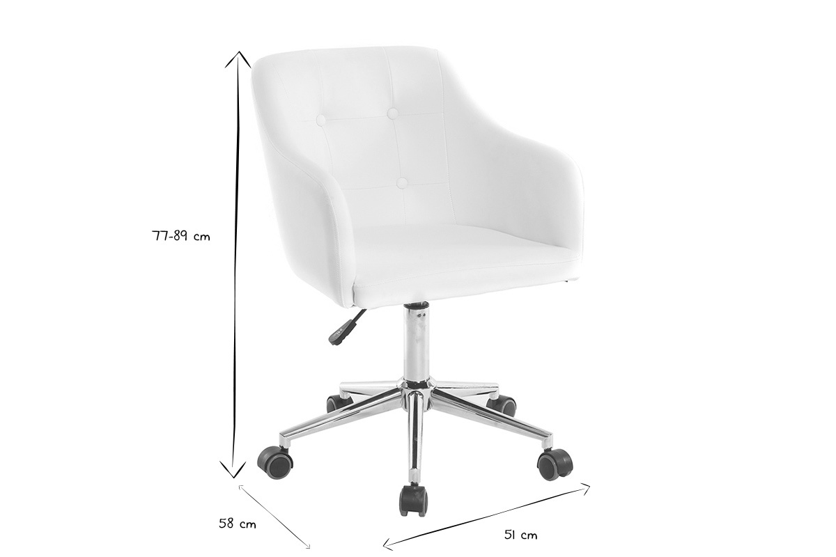 Design-Brosessel PU Wei BALTIK