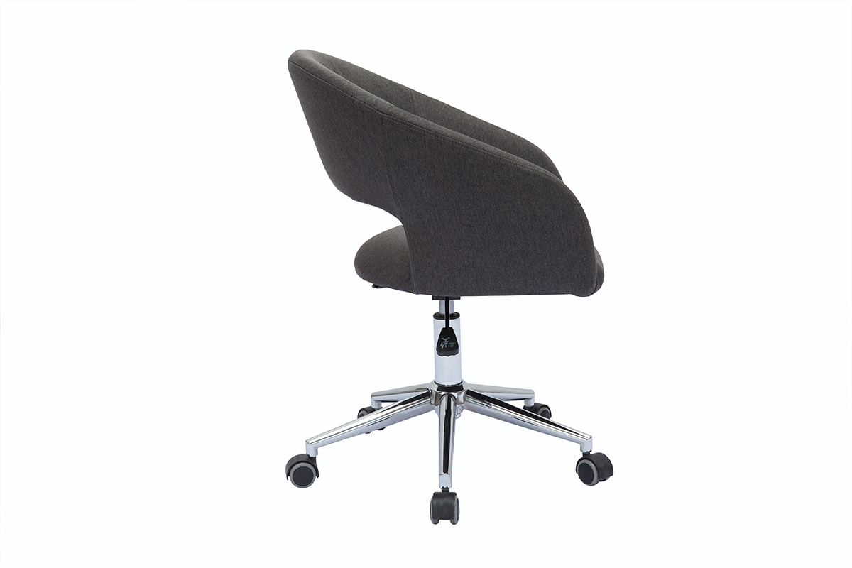 Design-Brosessel Stoff Anthrazitgrau YLA