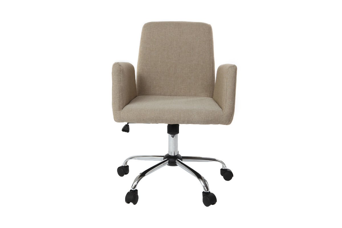 Design-Brosessel Stoff Cremefarben ARIEL