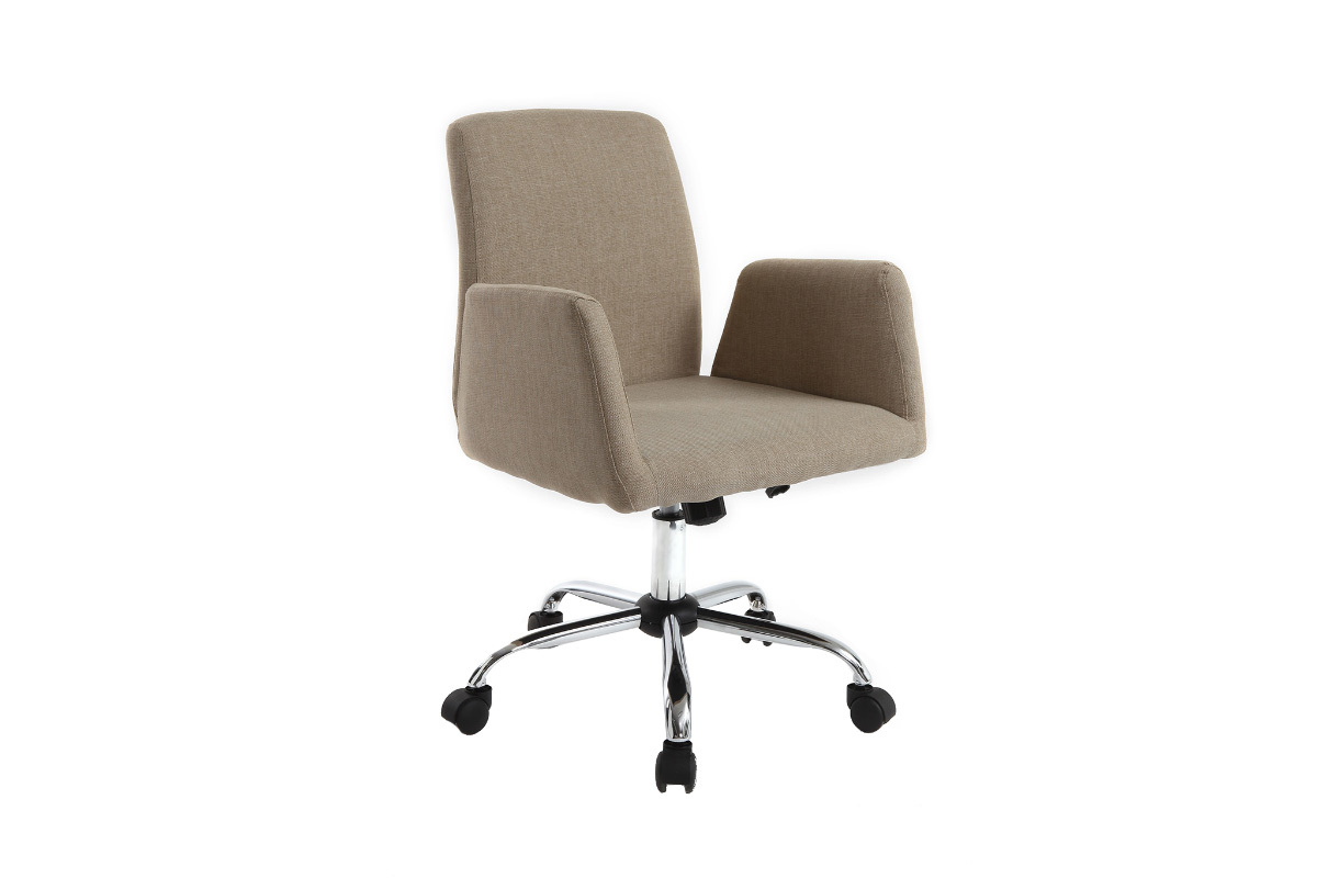 Design-Brosessel Stoff Cremefarben ARIEL