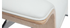 Design-Bürosessel weiß und helles Holz ELON