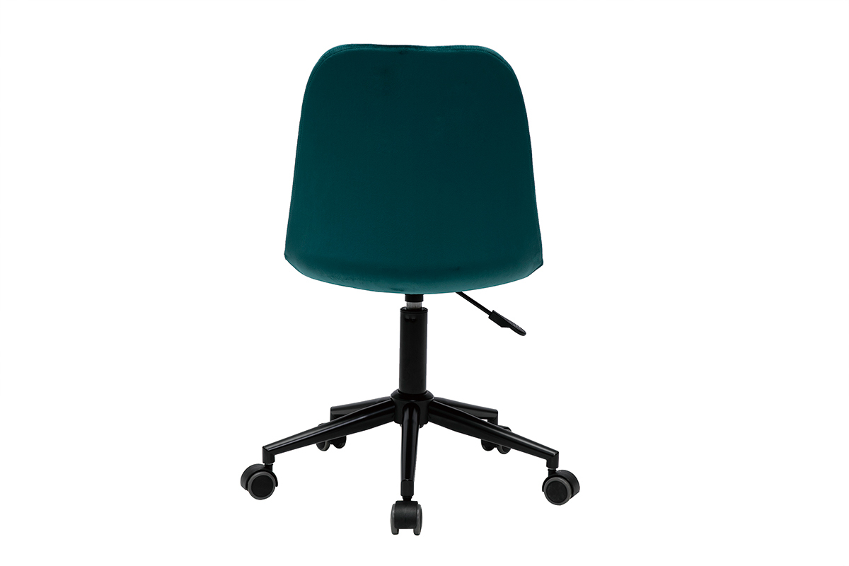 Design-Brostuhl aus petrolblauem Samtstoff FUSE
