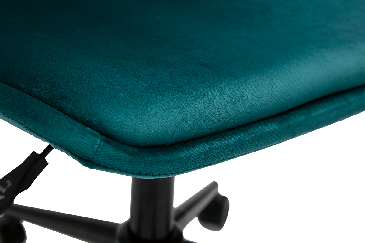 Design-Brostuhl aus petrolblauem Samtstoff FUSE
