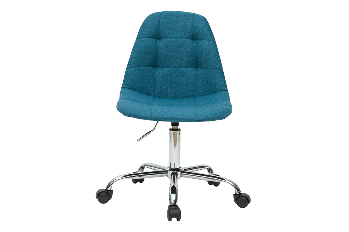 Design-Brostuhl COX mit petrolblauem Stoff