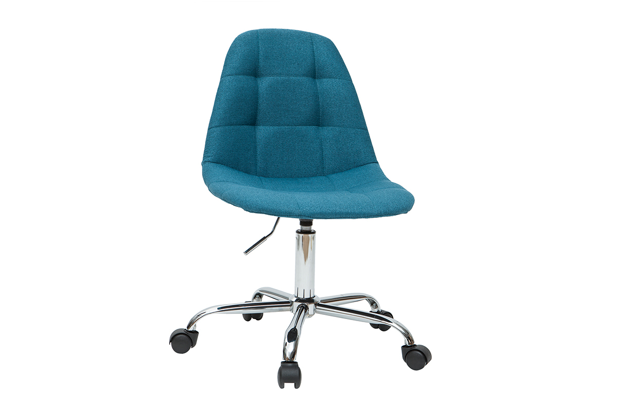Design-Brostuhl COX mit petrolblauem Stoff